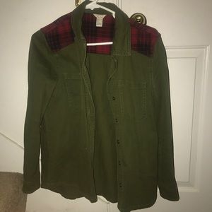 Forever 21 Army Green Utility Jacket/Button Down